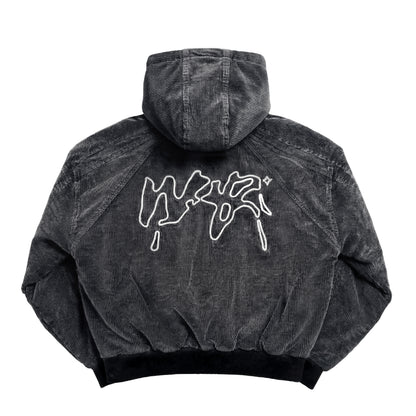 "FADED" CORDUROY JACKET - WASHED BLACK
