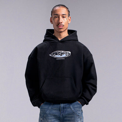 "INTERNATIONAL" Hoodie - Black