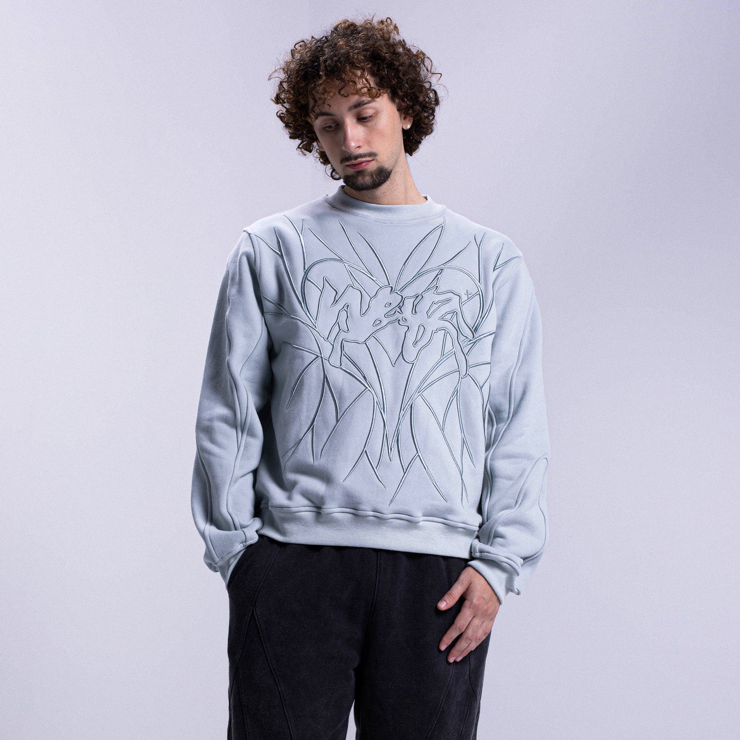 Crewneck "HEART" - Icy blue