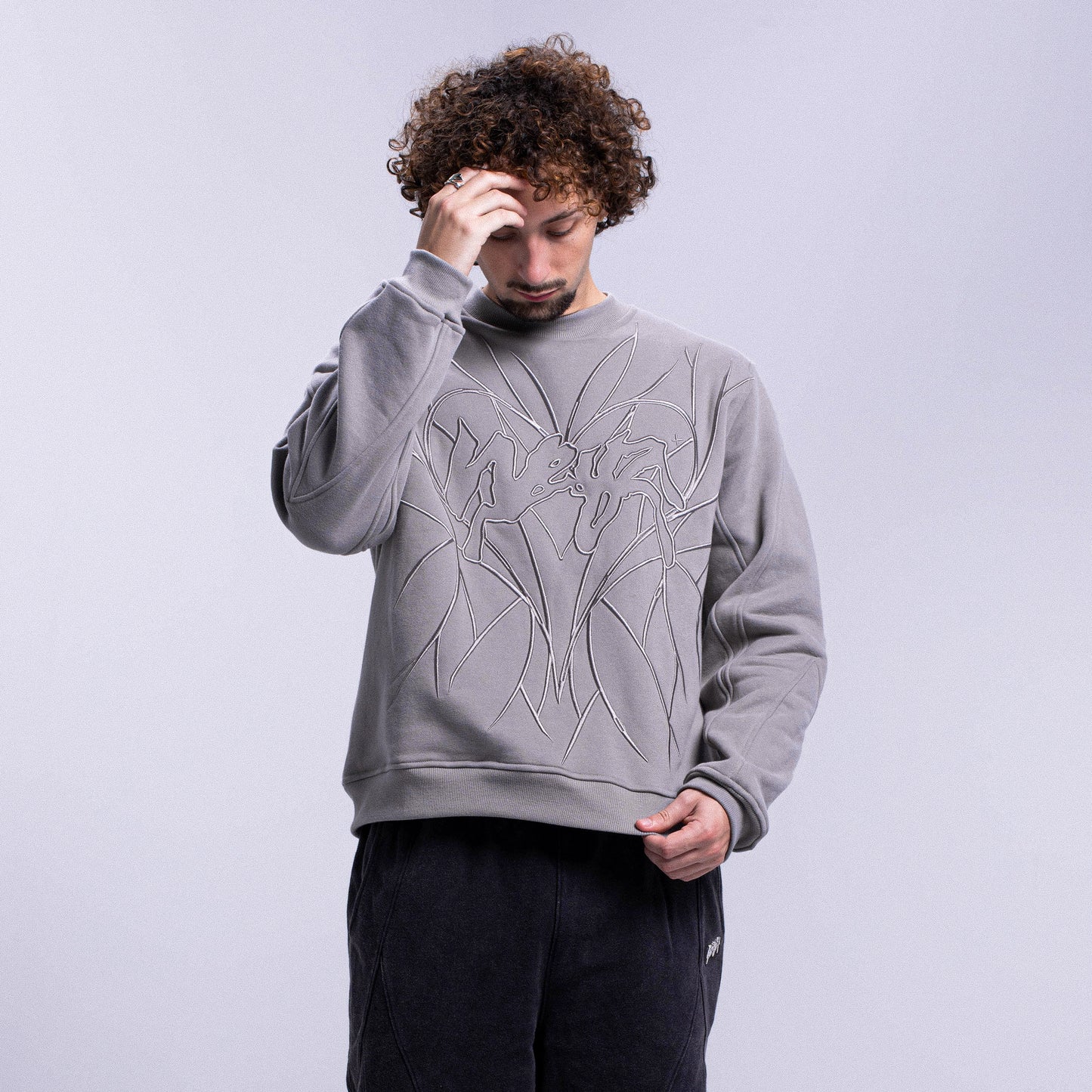 Crewneck "HEART" - Light Grey