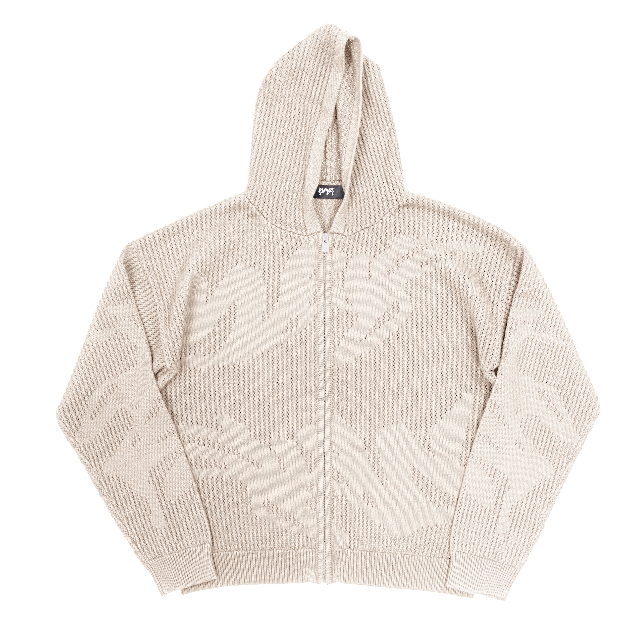 Crochet WEYZ Zip Hoodie Beige