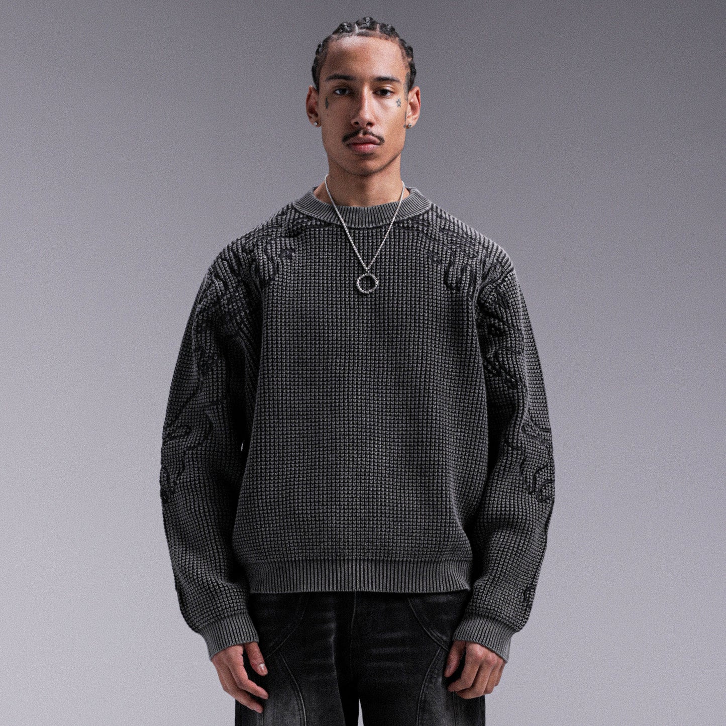 "ABYSSAL" KNIT - Grey