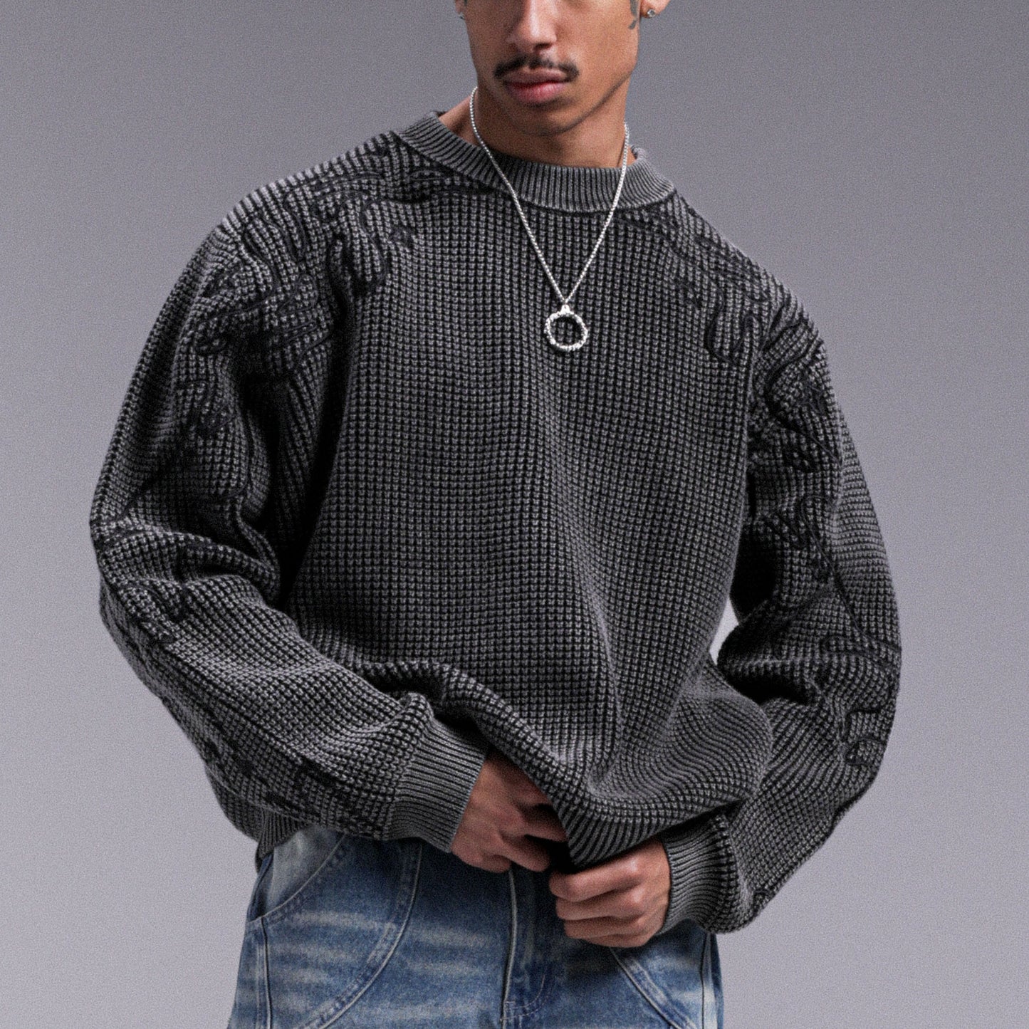 "ABYSSAL" KNIT - Grey