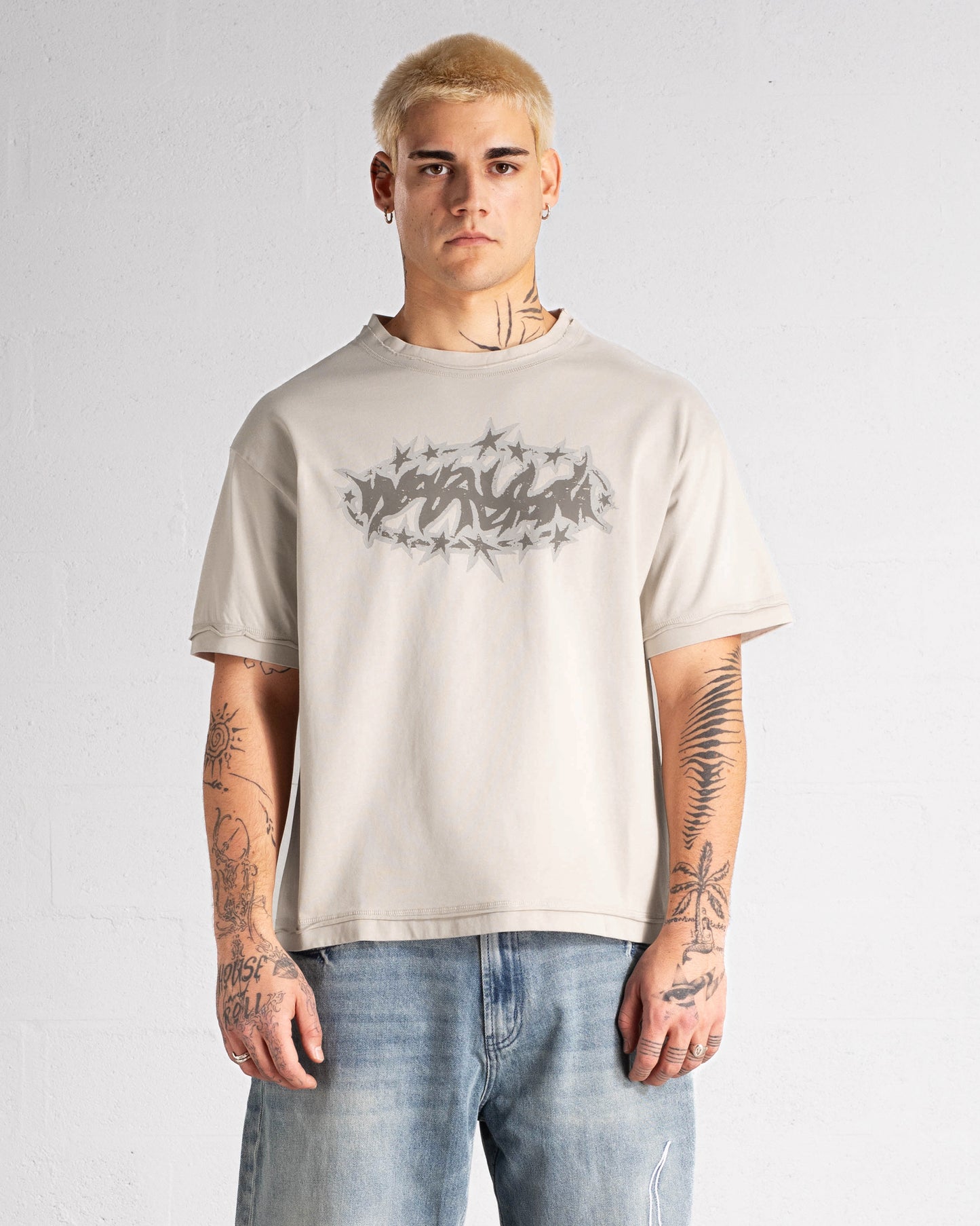 T-shirt “SPIKES” - Faded Beige