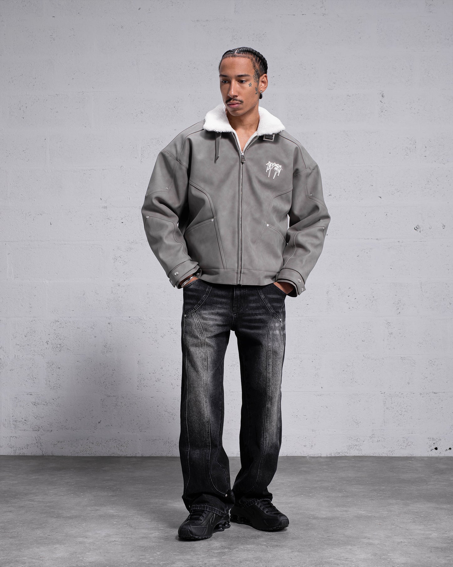 Eagle Sherpa Jacket - Grey
