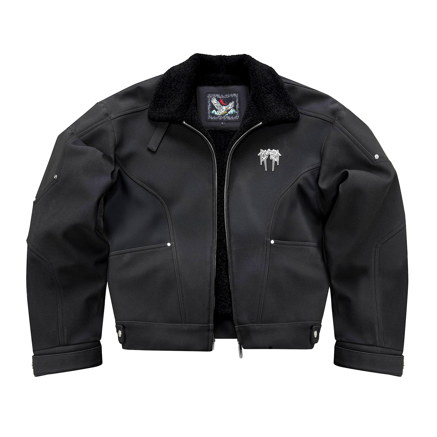 Eagle Sherpa Jacket Black Weyz Clothing