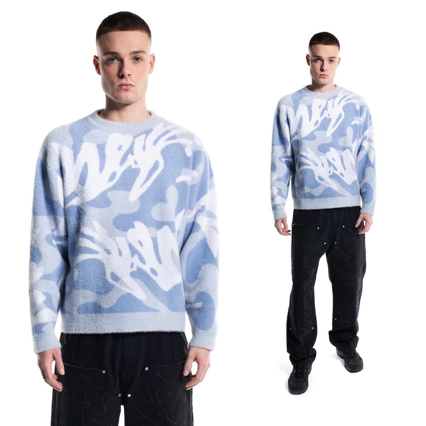 Fluffy Knitwear - Blue - Weyz Clothing