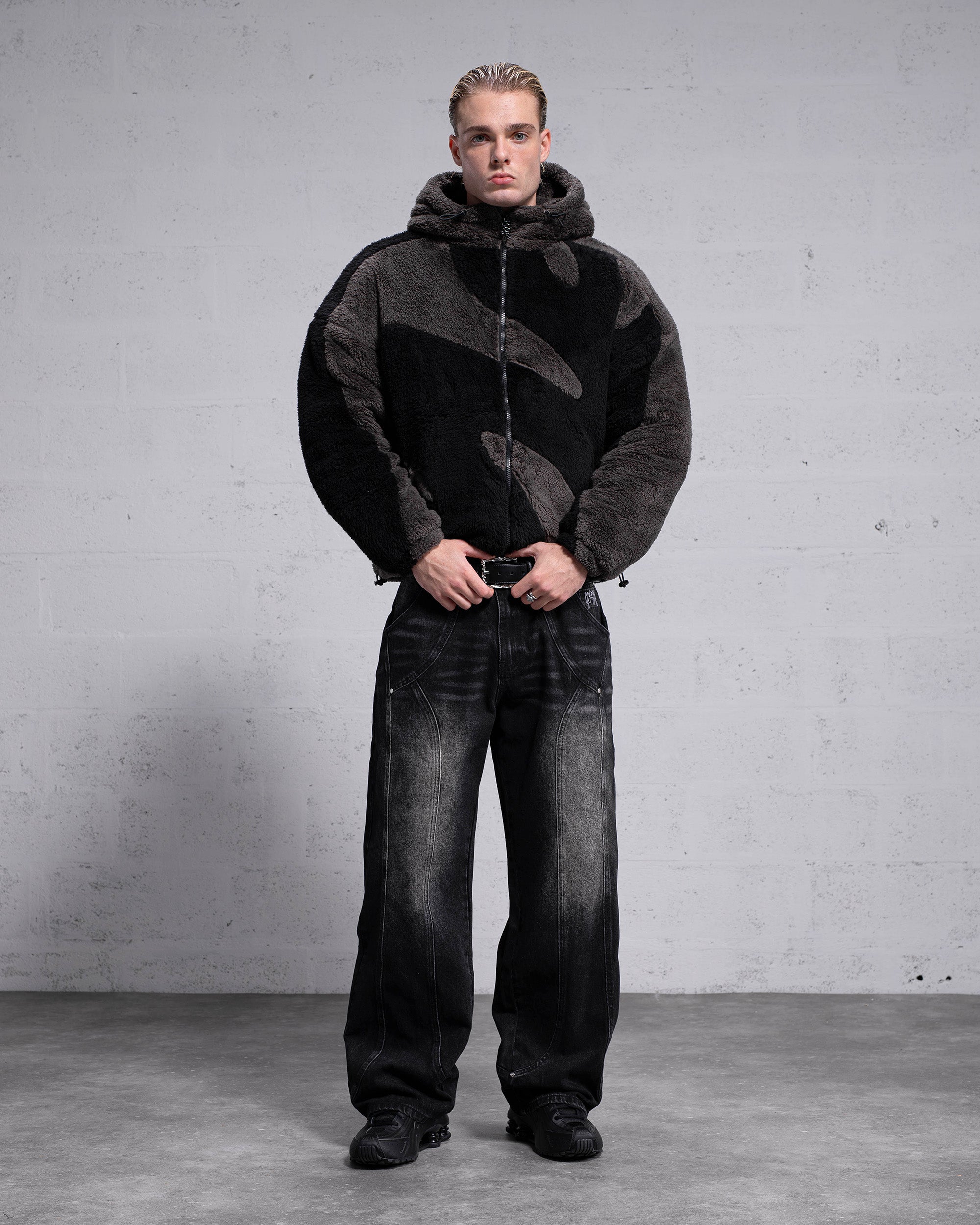 Fluffy Sherpa Jacket - Black – Weyz Clothing