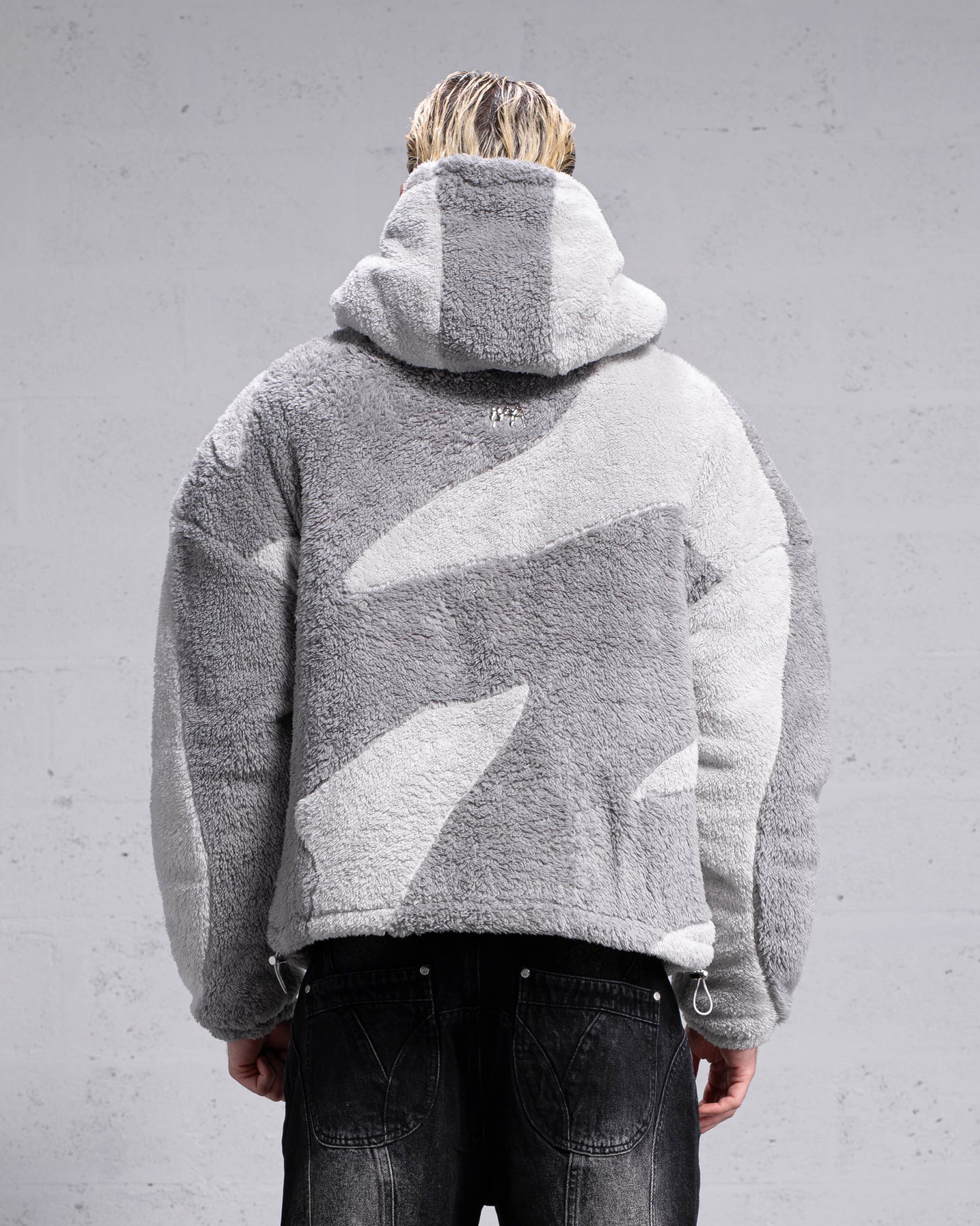 Veste Fluffy Sherpa - Gris clair