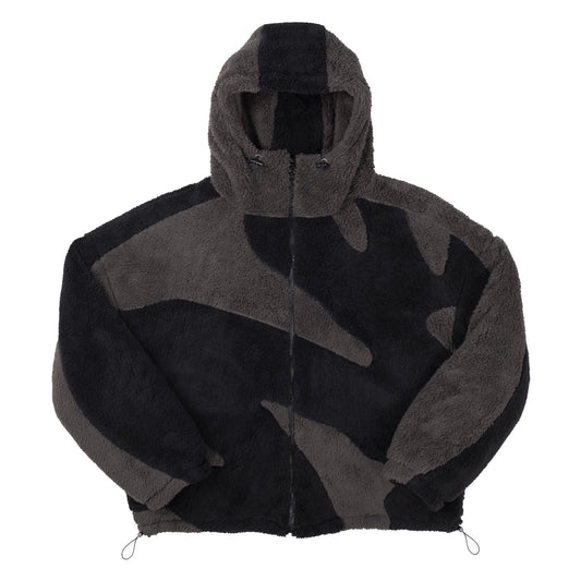 Fluffy Sherpa Jacket - Black
