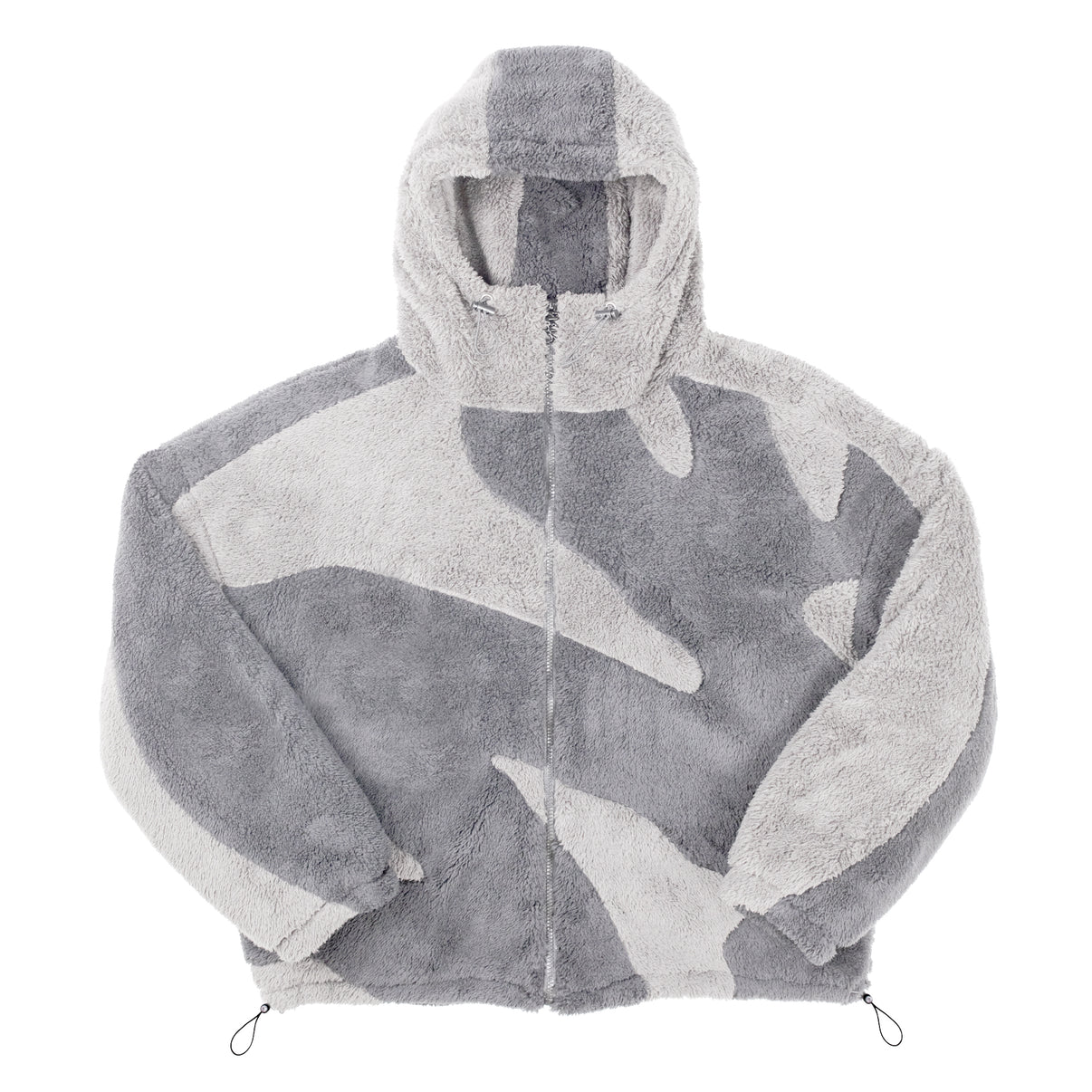 Fluffy Sherpa Jacket Light Grey Weyz Clothing