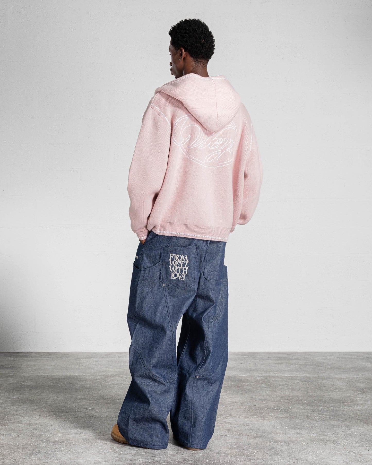 Knitted Zip Hoodie “GRACE” - Pink