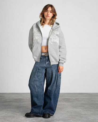 GILET "CAVALRY" - GRIS CHINÉ