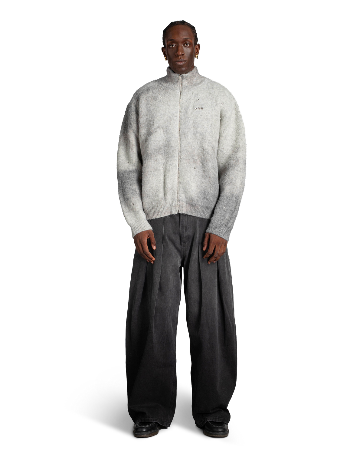 MOHAIR ZIP CARDIGAN “MOONLIGHT”