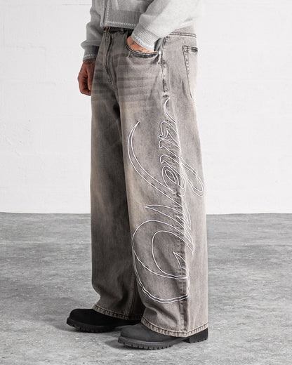 Pantalon Denim "HERITAGE" - Gris délavé