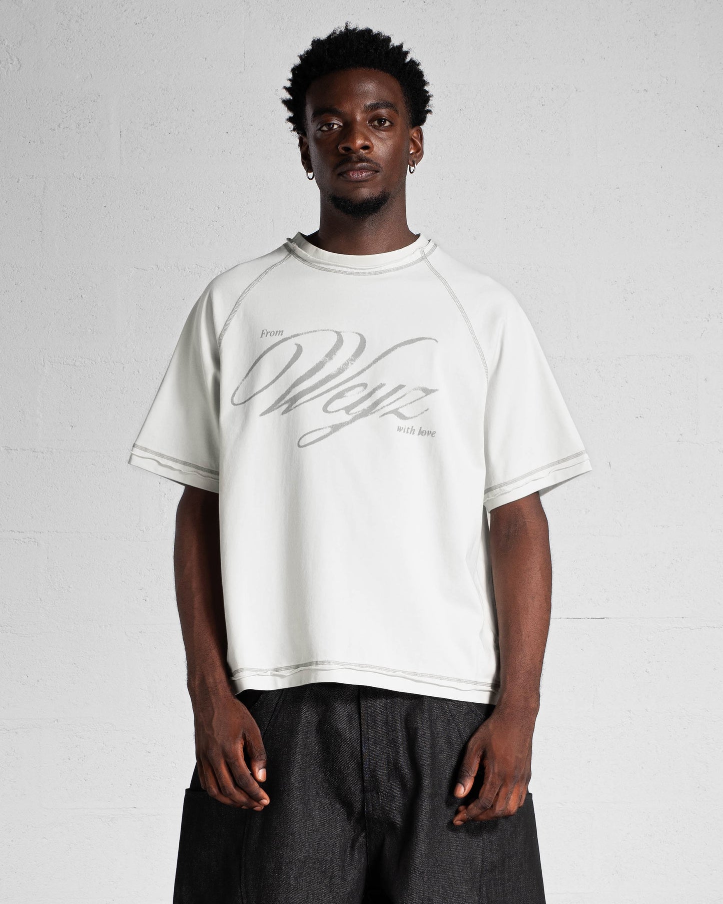 T-SHIRT "FWWL" - BLANC STONE