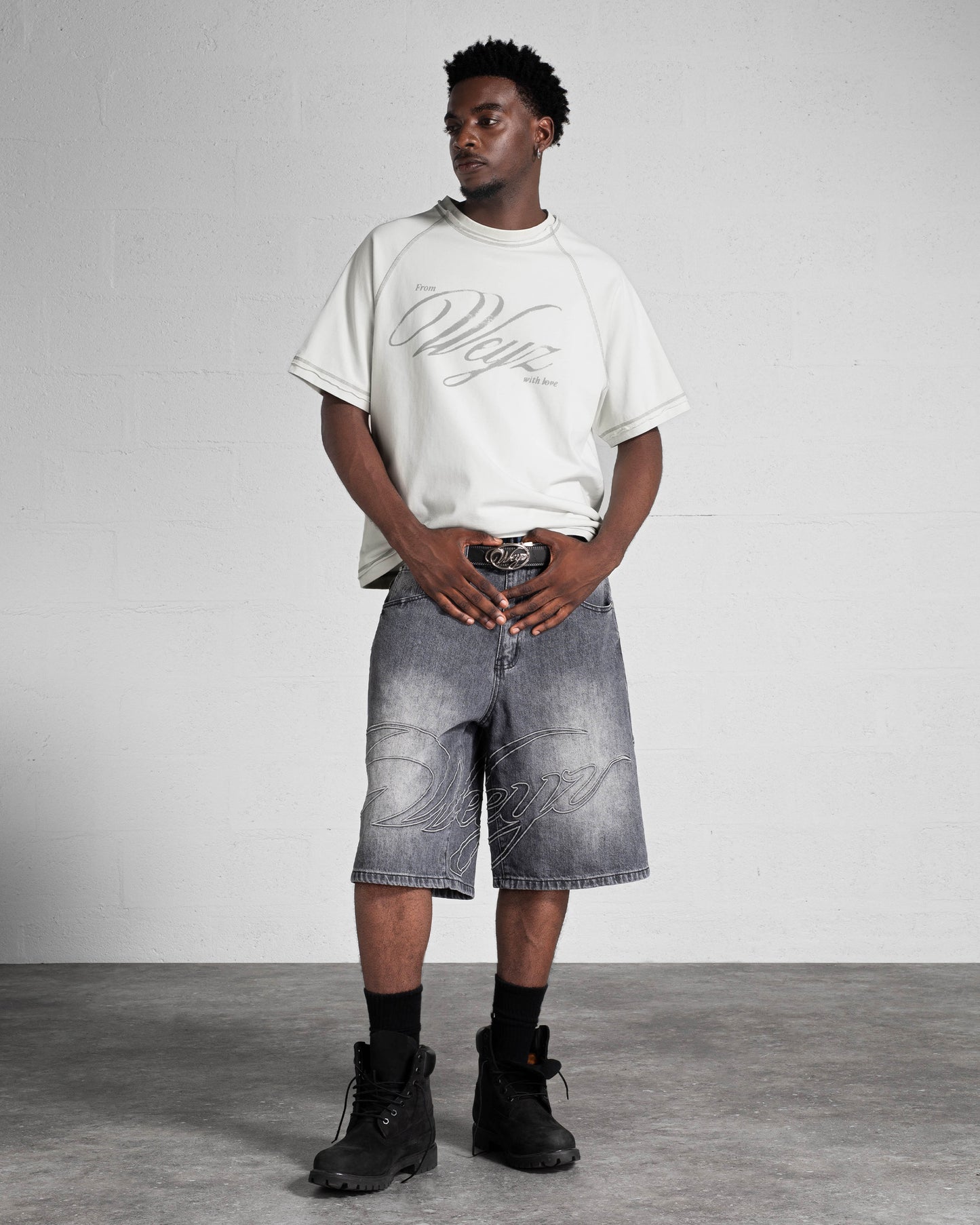 T-SHIRT "FWWL" - BLANC STONE