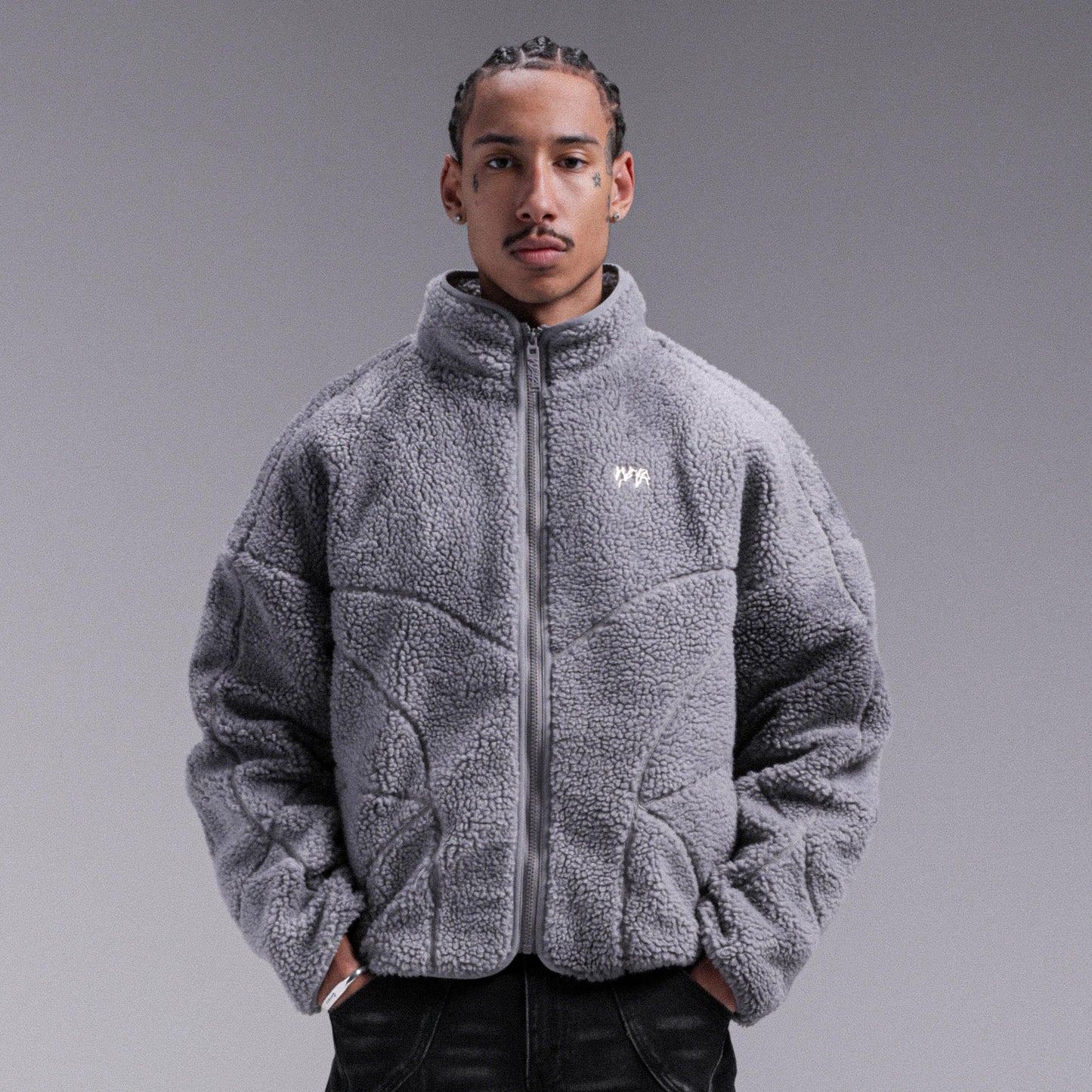 Veste Sherpa "MOON" - Gris