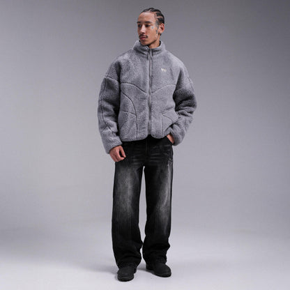 "MOON" Sherpa Jacket - Fade Grey