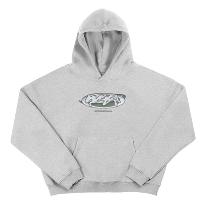 Hoodie brodé "WEYZ CORP" - Gris chiné