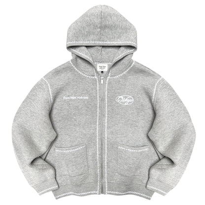 Gilet knit “GRACE” - Gris Chiné