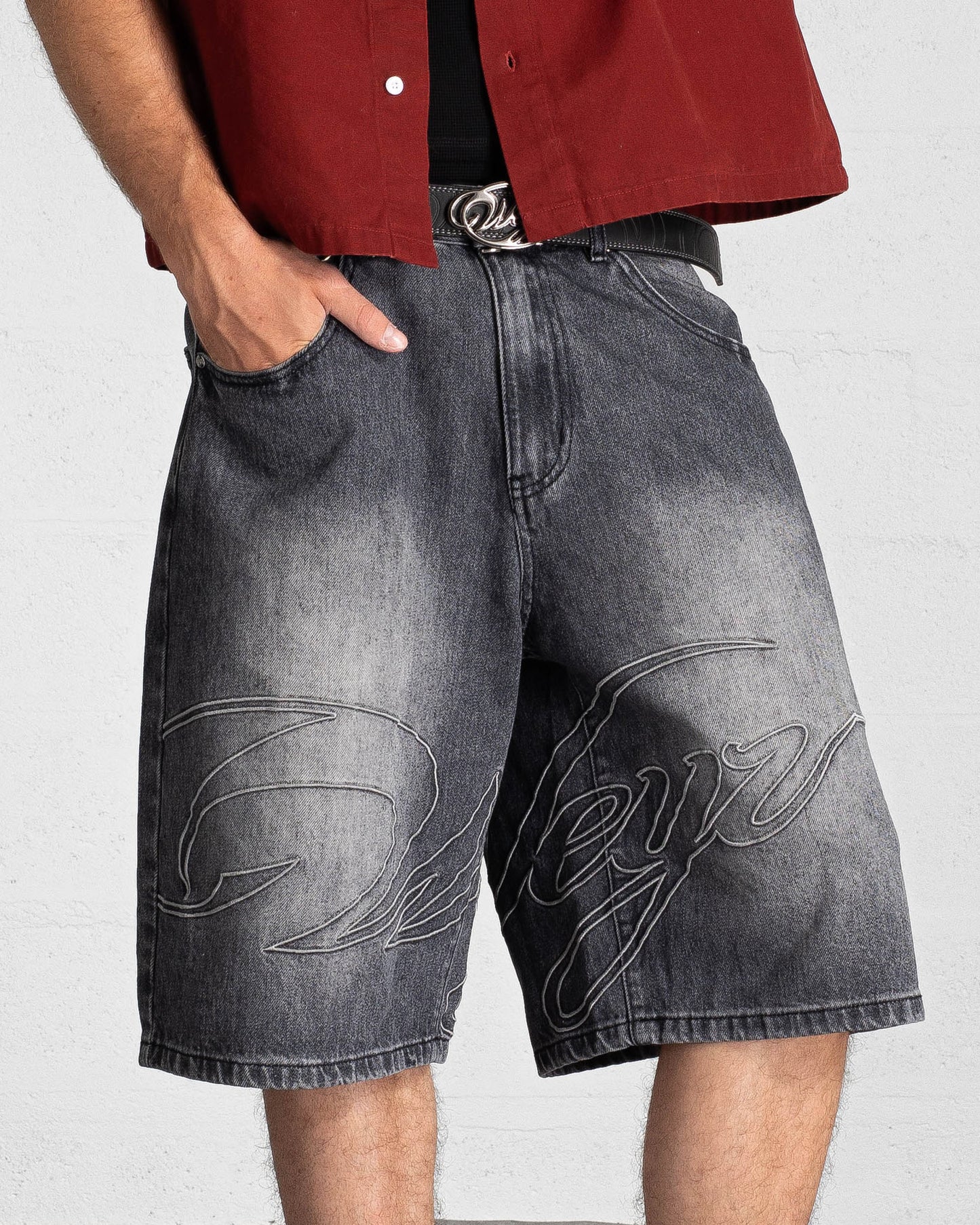 Short Denim "HERITAGE" - Bleu Clair Délavé