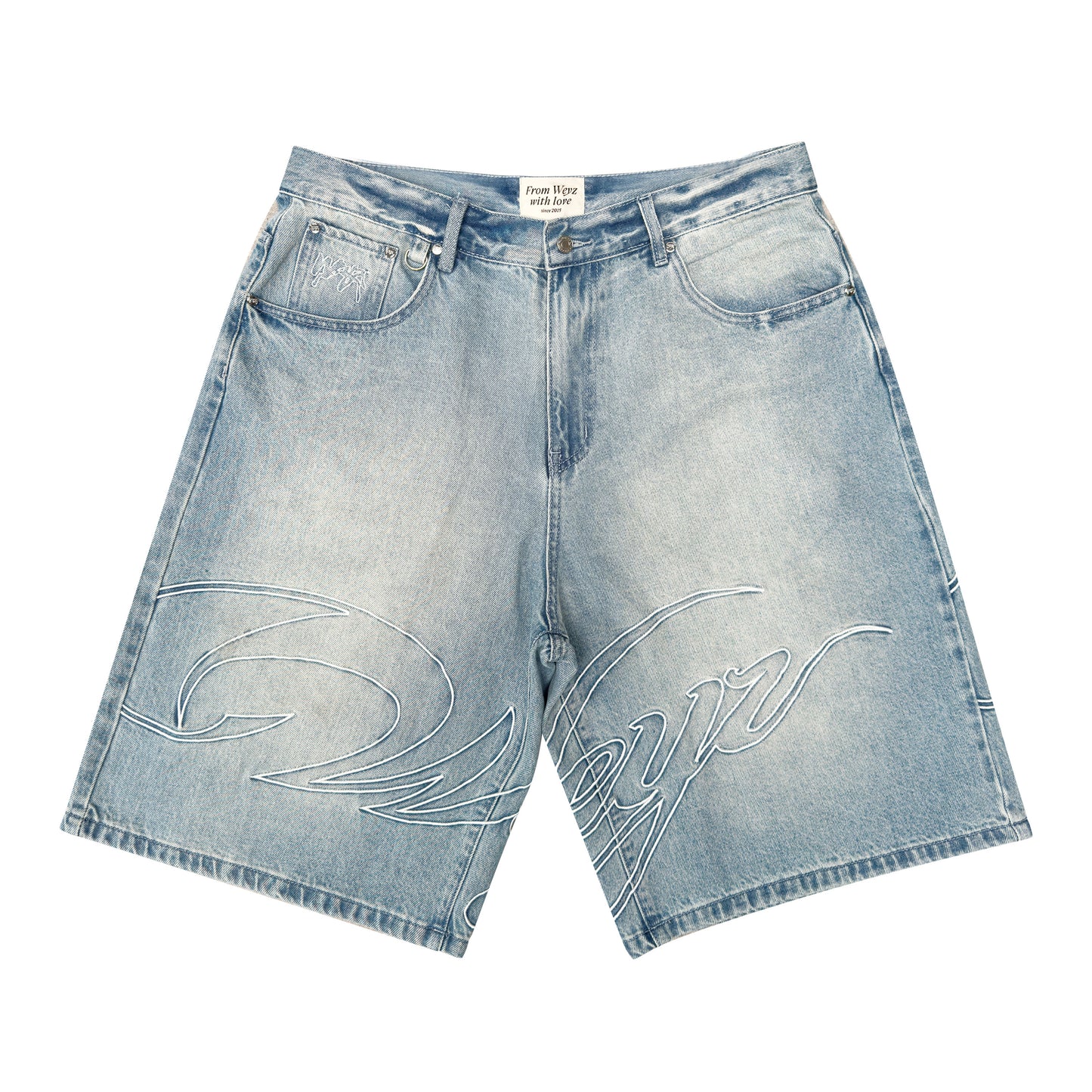 "HERITAGE" Denim Short - Washed Light Blue