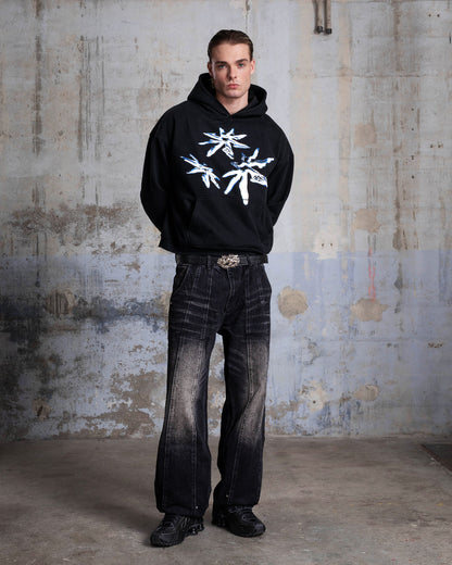HOODIE "SHURIKEN" - BLACK