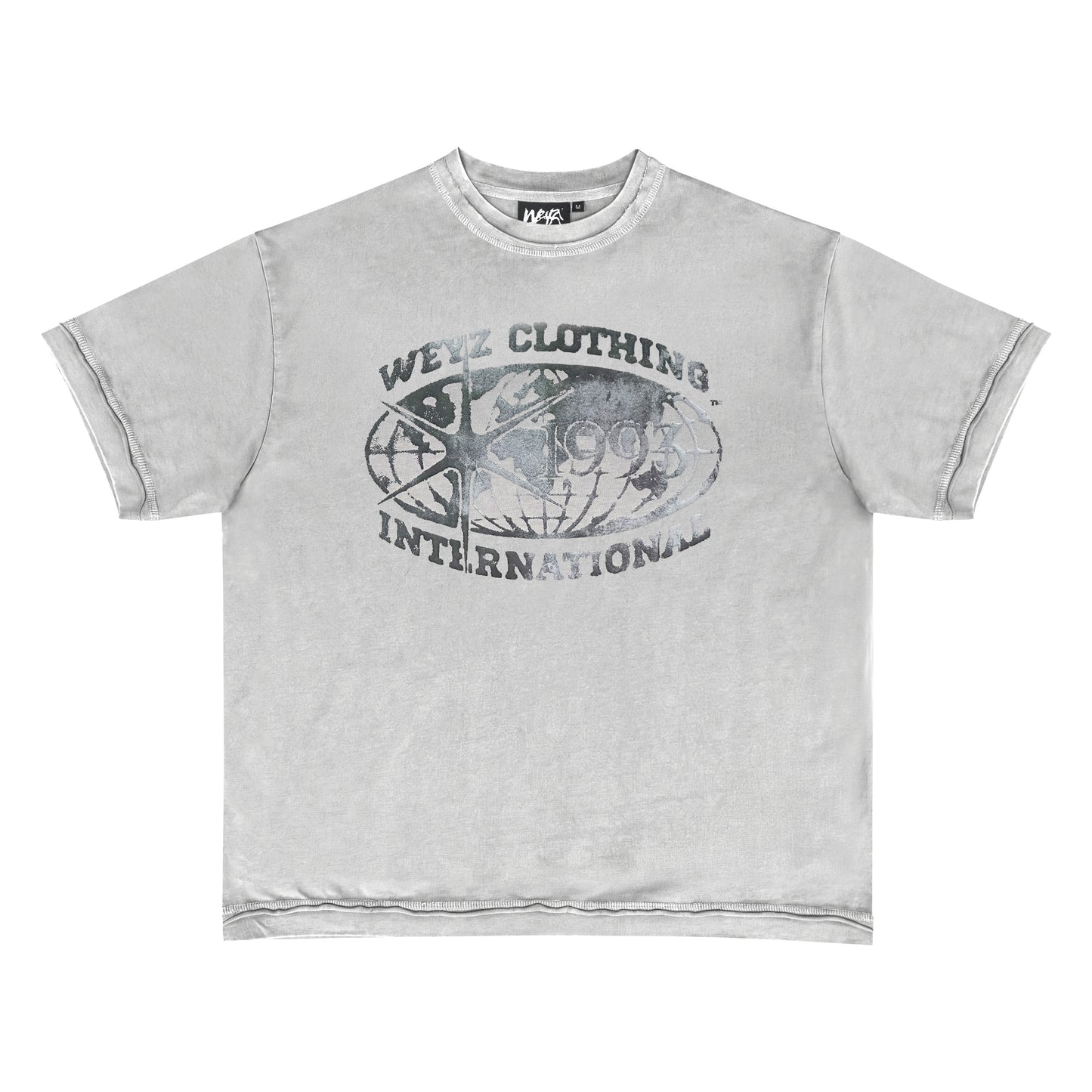T-SHIRT "INTERNATIONAL" - NOIR VINTAGE