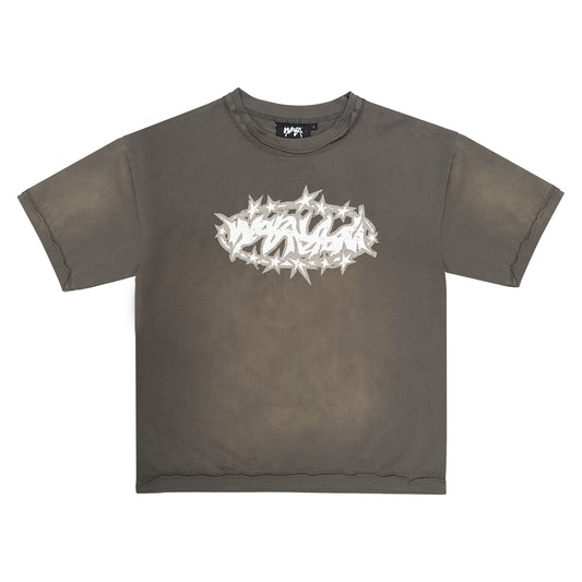 T-shirt "SPIKES" - Faded Khaki