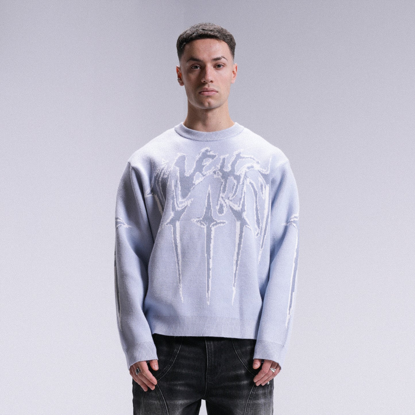 Knitwear "STARS" - Light Blue