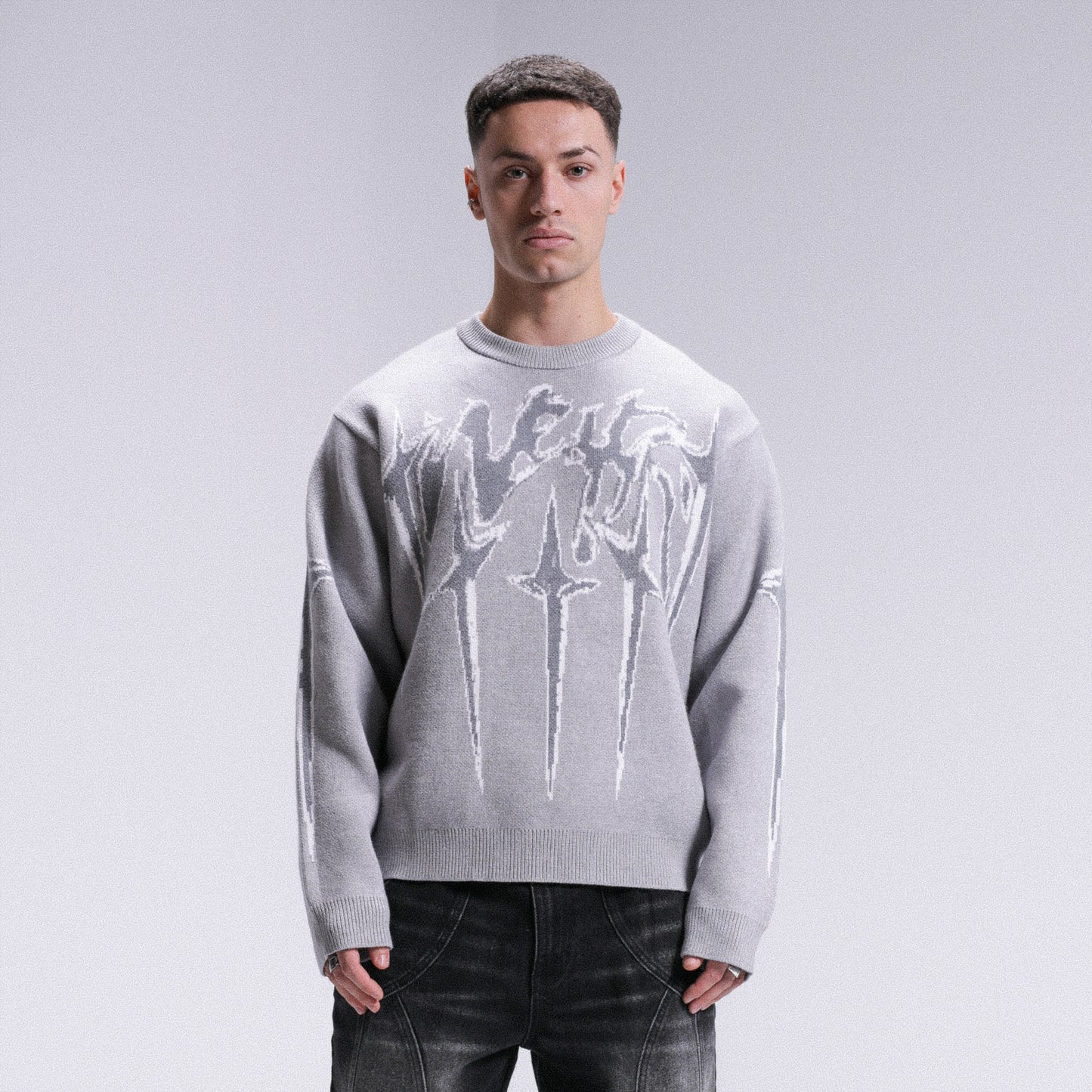 Knitwear "STARS" - Light Grey