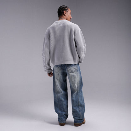 "ABYSSAL" KNIT - Light Grey