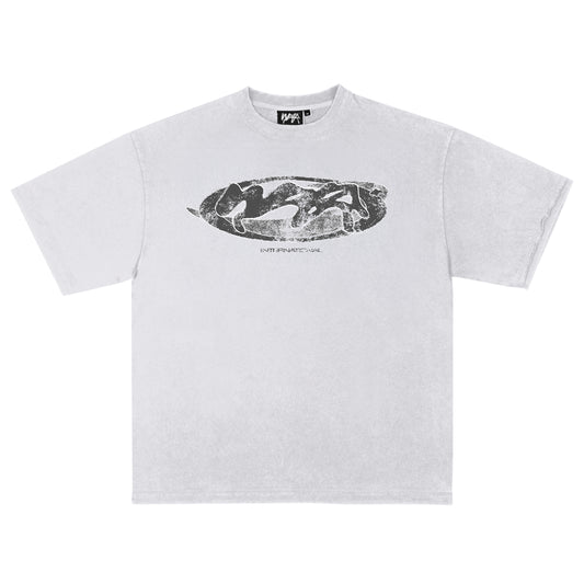 T-SHIRT VINTAGE "INTERNATIONAL" - GRIS CLAIR