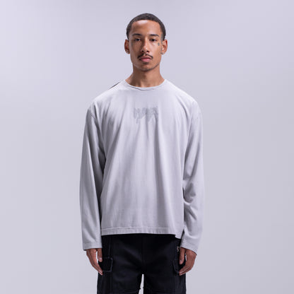Longsleeve Oversize «Propaganda» - Light grey