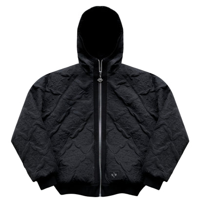 "MONOGRAM" PADDED JACKET - BLACK