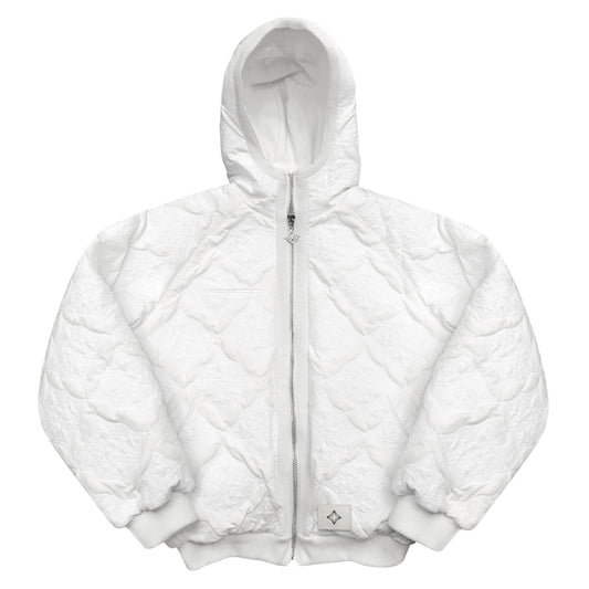 VESTE MATELASSÉE "MONOGRAM" - BLANC