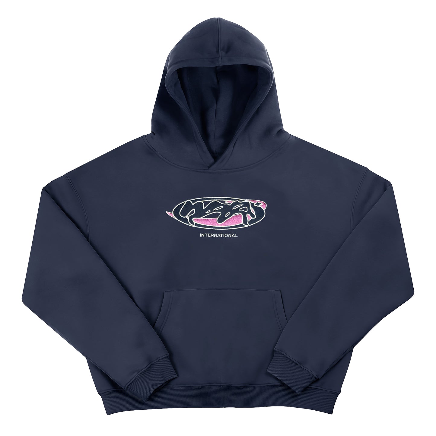 "INTERNATIONAL" Hoodie - Navy