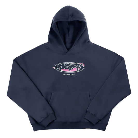 "INTERNATIONAL" Hoodie - Navy