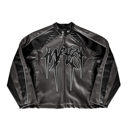 "OBSIDIAN" PU-LEATHER JACKET