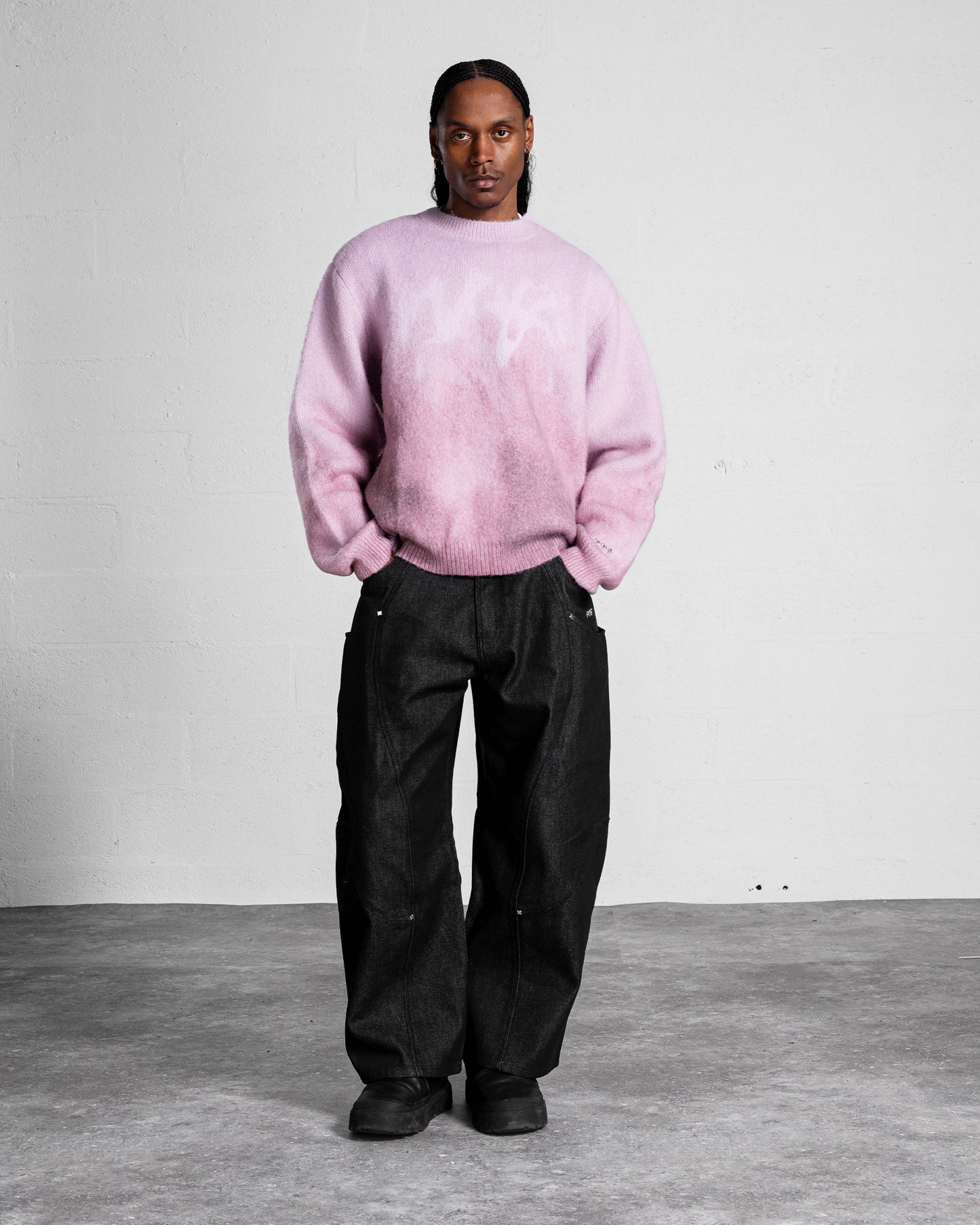 Faded "PUFFY" Knit - Rose