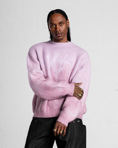 Faded "PUFFY" Knit - Rose