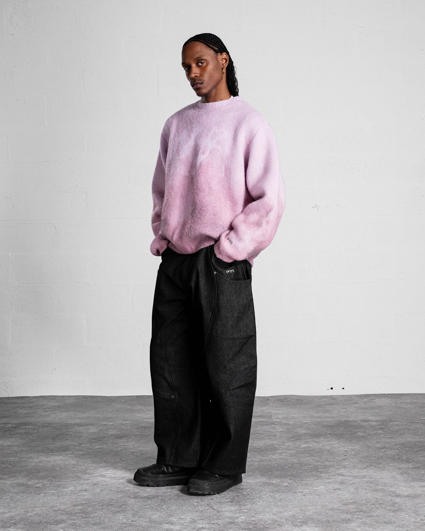 Faded "PUFFY" Knit - Rose