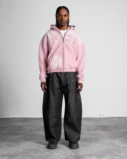 "FADING WEYZ" ZIP HOODIE - PINK