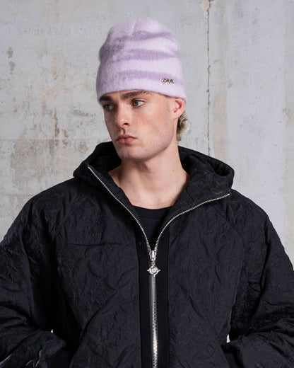 "STARS" HEAVY KNIT BEANIE - PINK