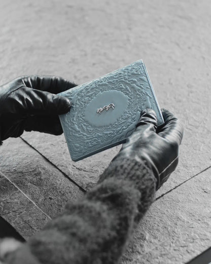 PORTEFEUILLE "ABYSSAL" CUIR VEGAN - BLEU CLAIR