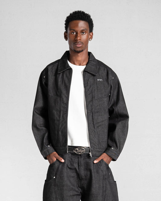VESTE "RIFT" DENIM RAW - NOIR