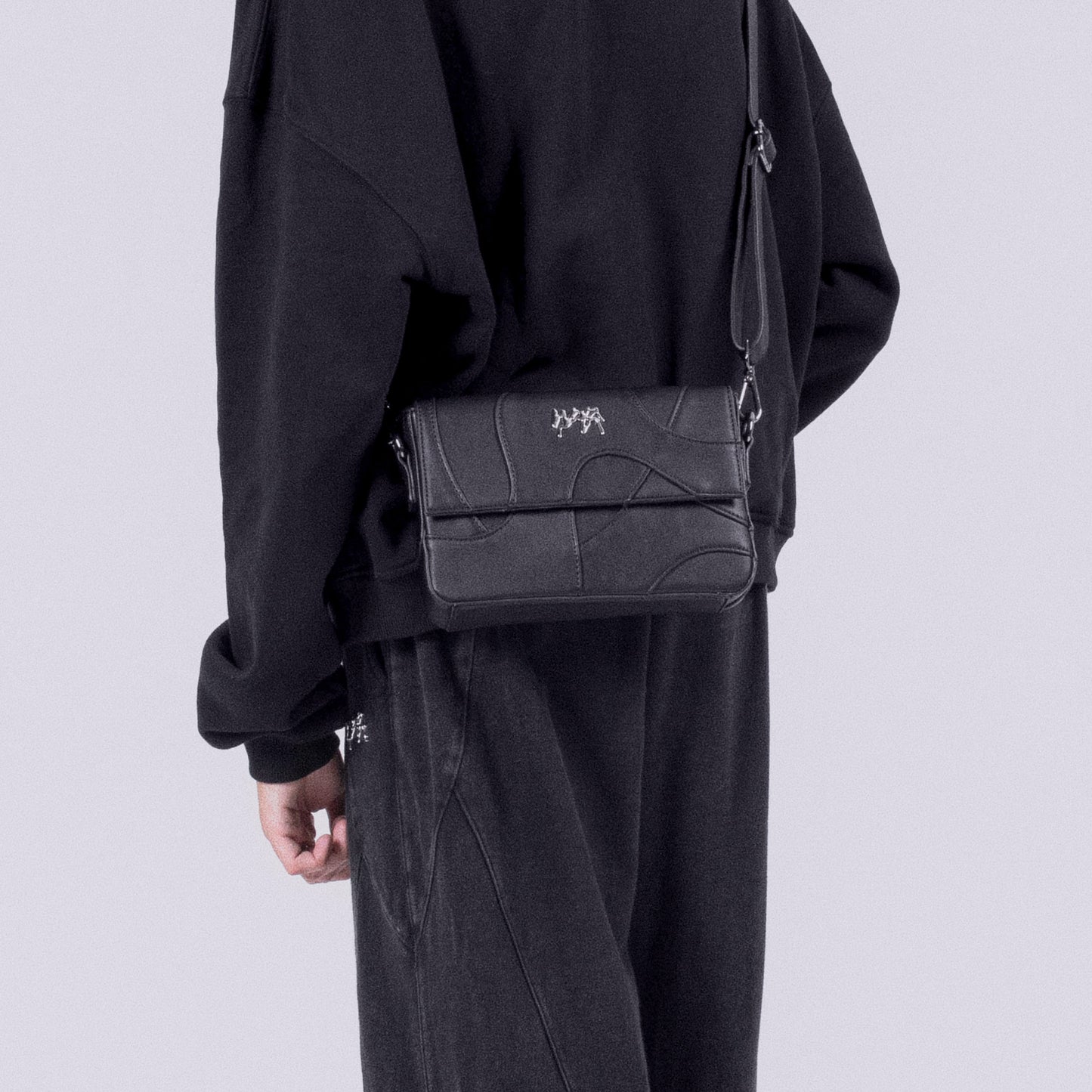 Shoulder Bag "Wavy" - Black