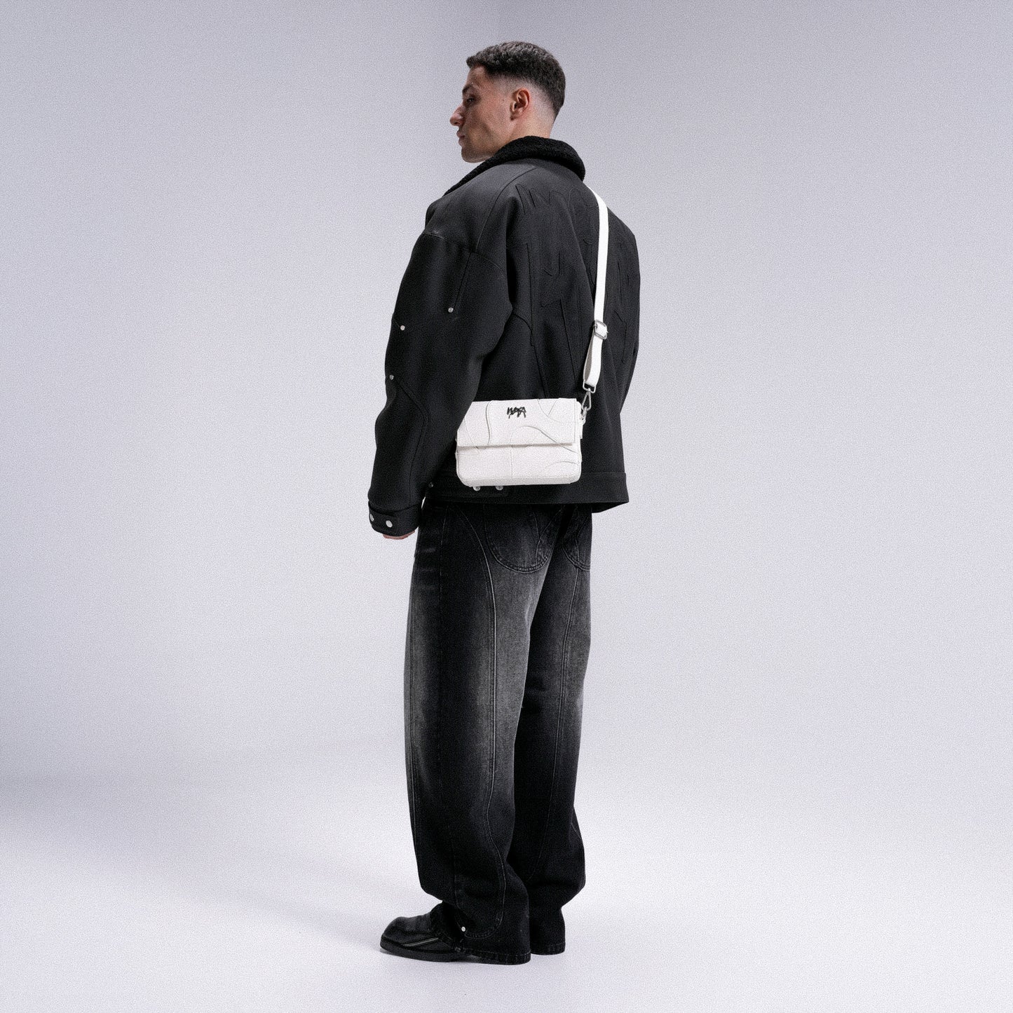 Shoulder Bag "Wavy" - White