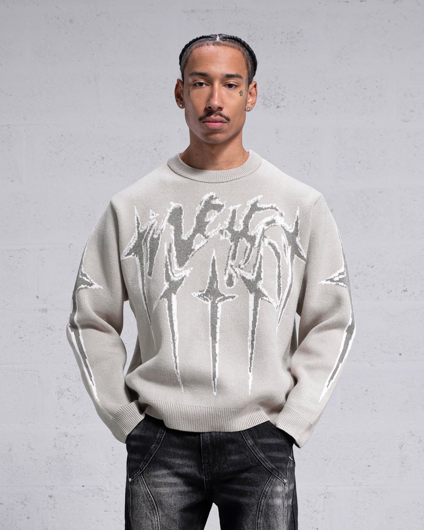 Knitwear "STARS" - Beige